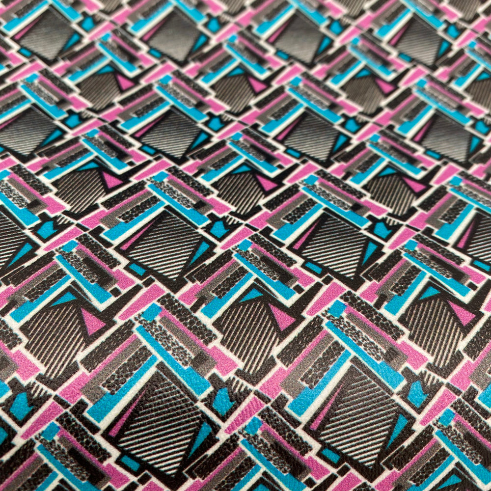 Geometric Printed Marine Vinyl Faux Leather