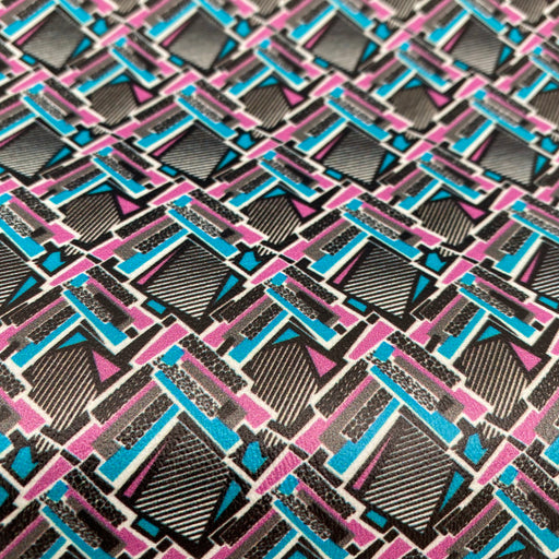 Geometric Printed Marine Vinyl Faux Leather