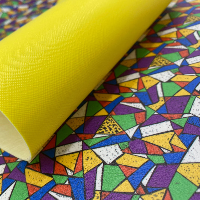 Stained Glass Marine Vinyl Faux Leather