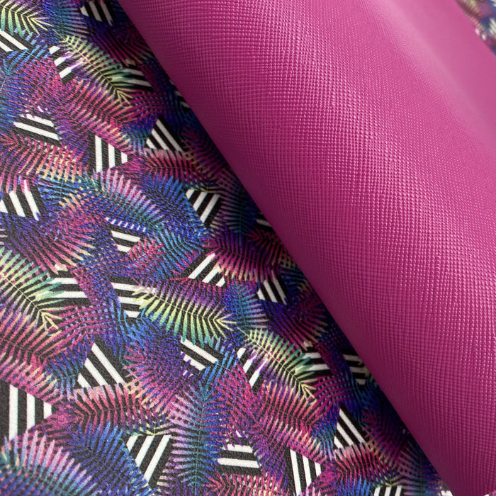 Tropical Geometric Printed Marine Vinyl Faux Leather
