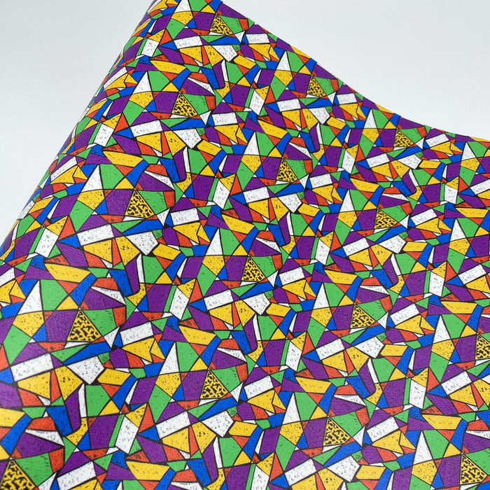 Stained Glass Marine Vinyl Faux Leather