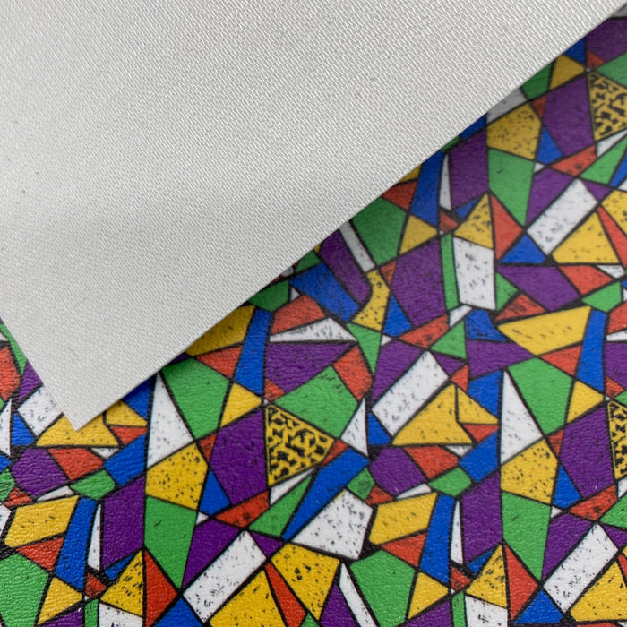 Stained Glass Marine Vinyl Faux Leather