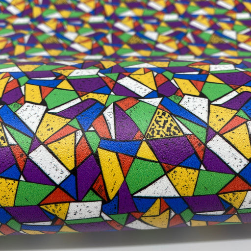 Stained Glass Marine Vinyl Faux Leather