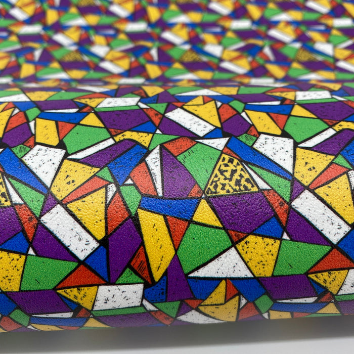Stained Glass Marine Vinyl Faux Leather