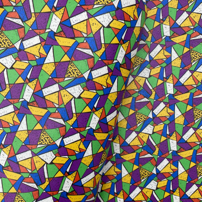 Stained Glass Marine Vinyl Faux Leather