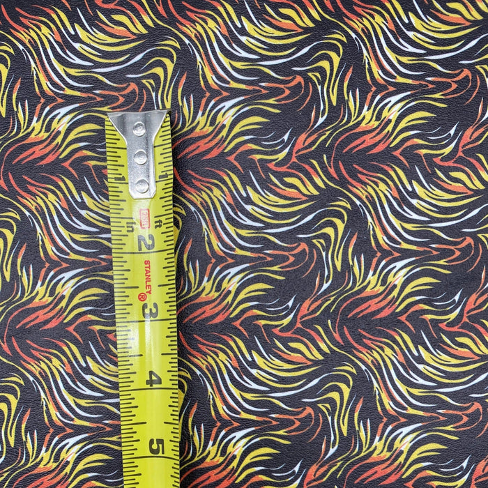 Wild Tiger Stripe Marine Vinyl Faux Leather
