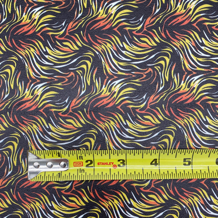 Wild Tiger Stripe Marine Vinyl Faux Leather
