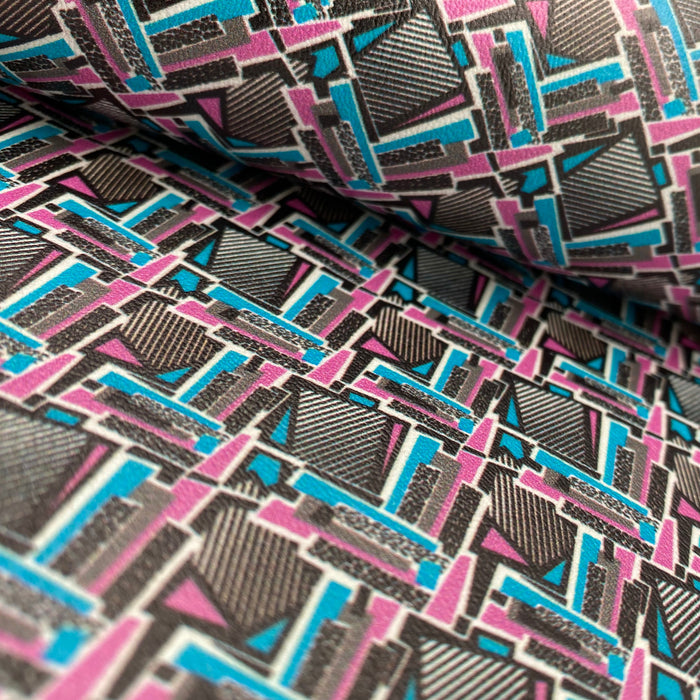 Geometric Printed Marine Vinyl Faux Leather