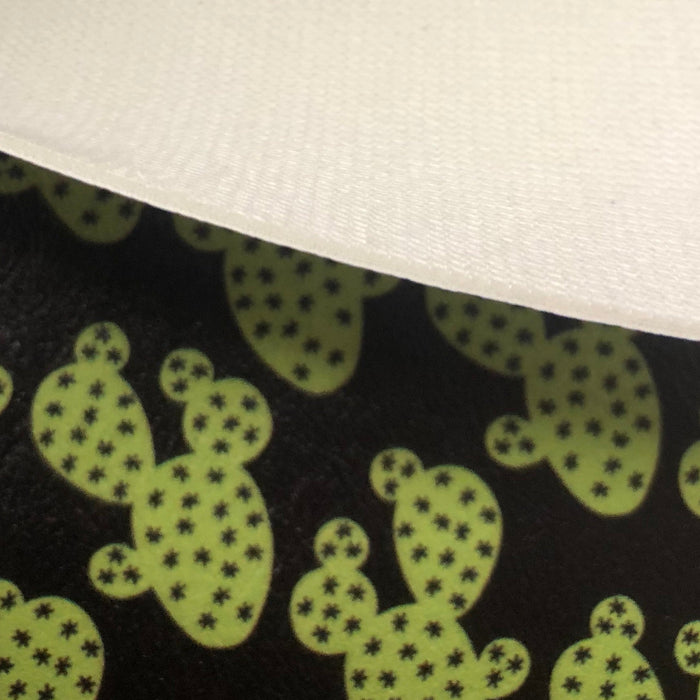 Bright Green Cactus Printed Marine Vinyl Faux Leather