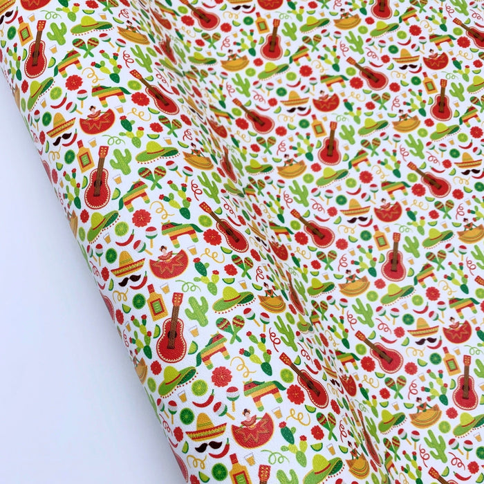 Cinco de Mayo Printed Marine Vinyl Faux Leather