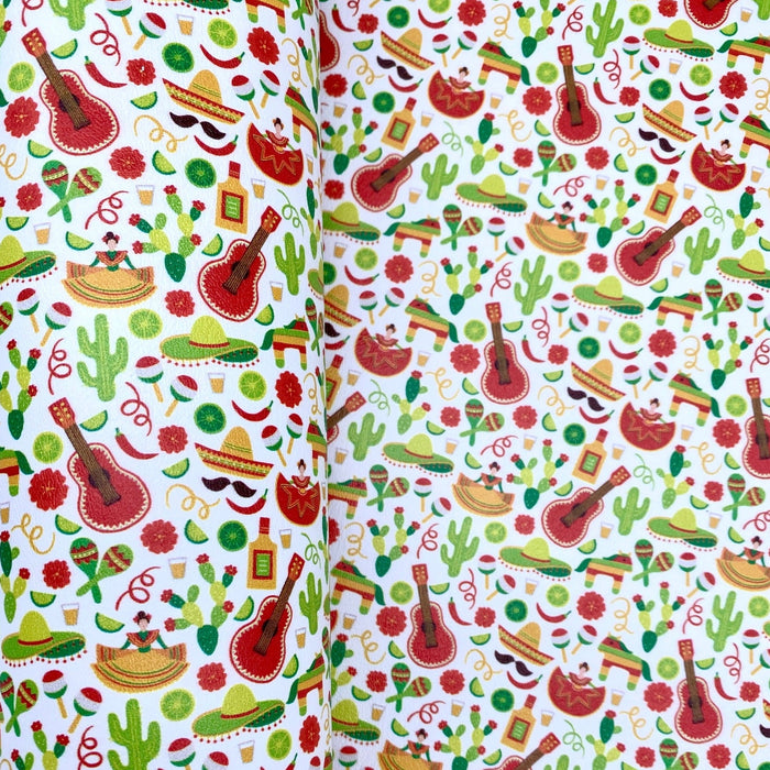 Cinco de Mayo Printed Marine Vinyl Faux Leather