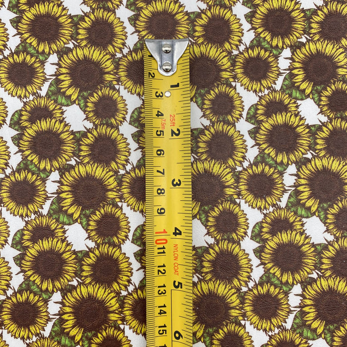 Sunflower Printed Marine Vinyl Faux Leather