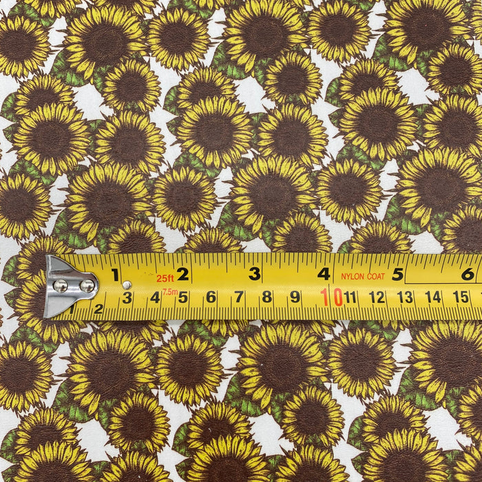 Sunflower Printed Marine Vinyl Faux Leather