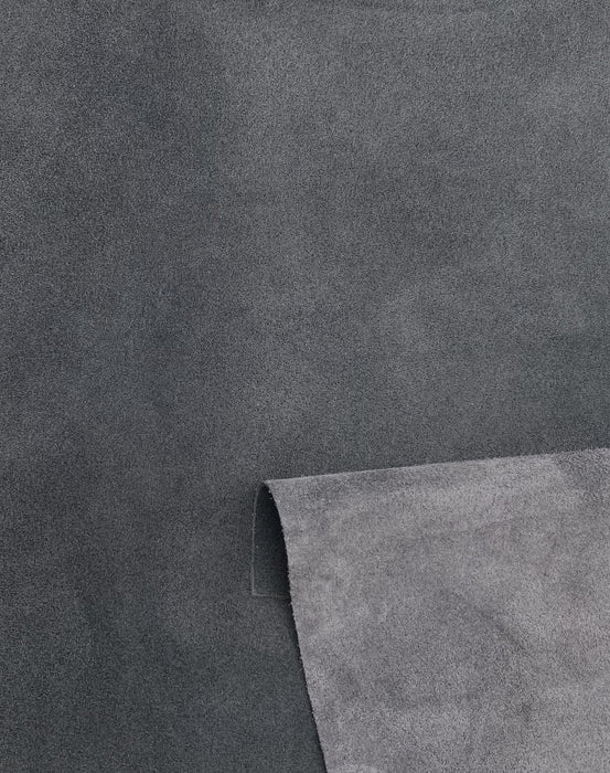 Dark Gray Italian Suede Leather Panels