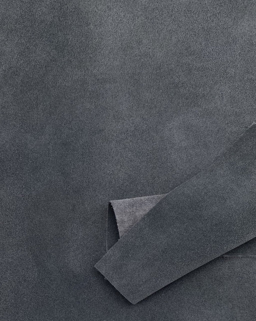 Dark Gray Italian Suede Leather Panels