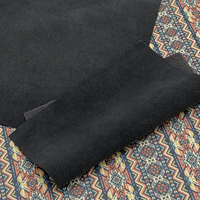Dark Gray Italian Suede Leather Panels
