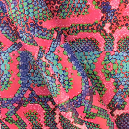 Hot Pink Snake Marine Vinyl Faux Leather
