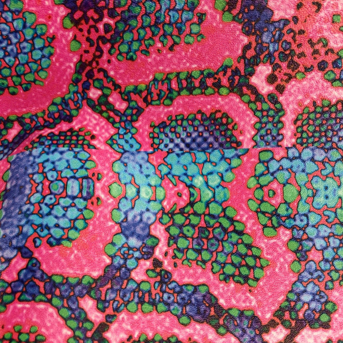 Hot Pink Snake Marine Vinyl Faux Leather