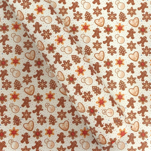 Holiday Cookies Marine Vinyl Faux Leather