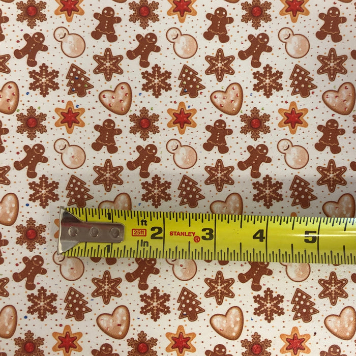 Holiday Cookies Marine Vinyl Faux Leather