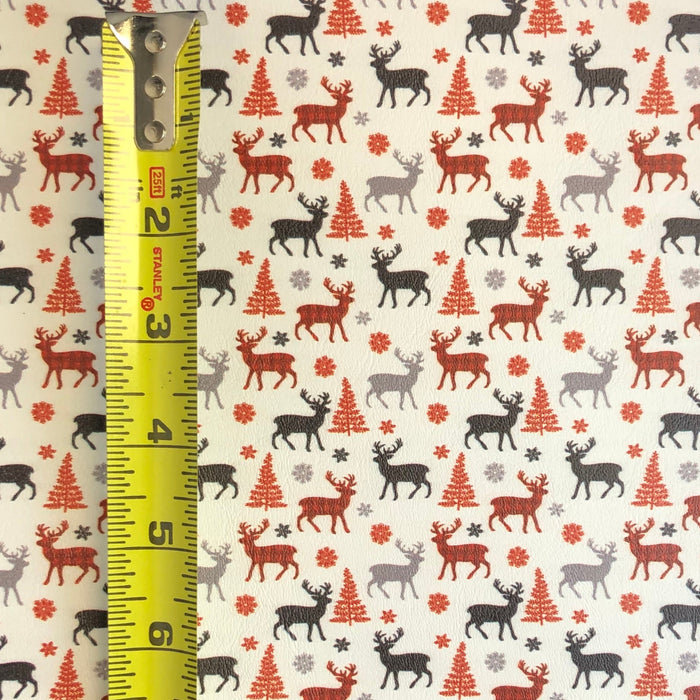 Multi Color Reindeer Marine Vinyl Faux Leather