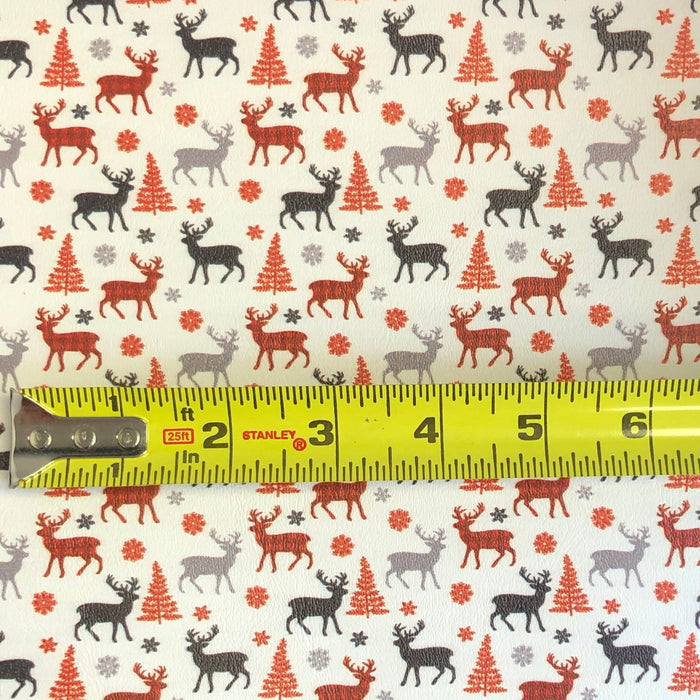 Multi Color Reindeer Marine Vinyl Faux Leather
