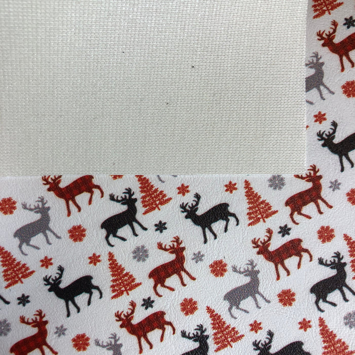 Multi Color Reindeer Marine Vinyl Faux Leather