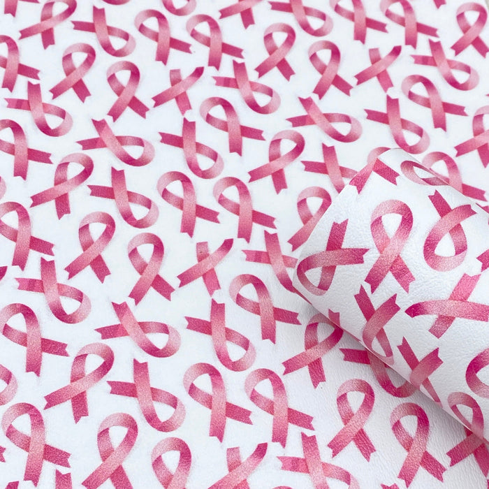 Pink Ribbon - Printed Marine Vinyl