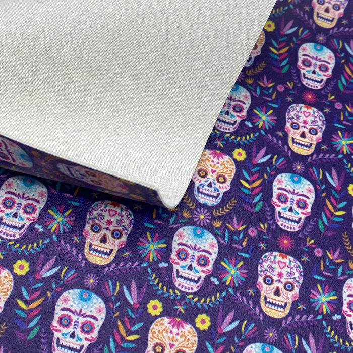 Purple Sugar Skull - Printed Marine Vinyl
