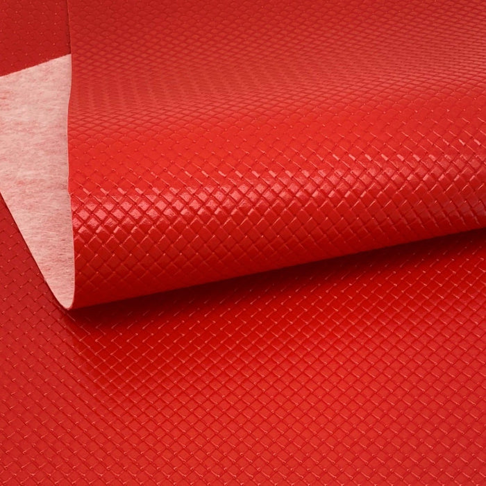 Embossed Faux Leather Sheet - Red