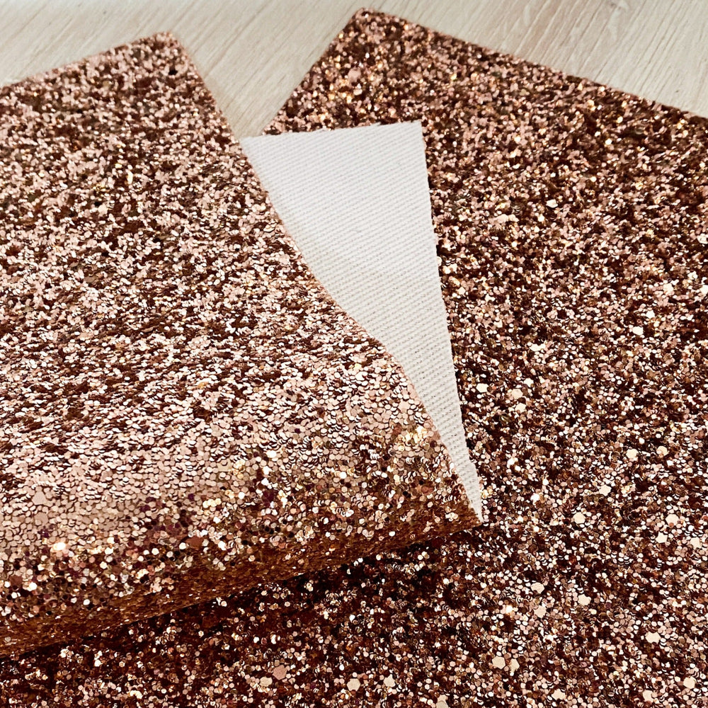 Rose Gold - Glitter Fabric Sheet