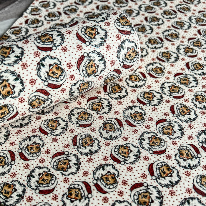 Santa Claus Snowflake Printed Leather