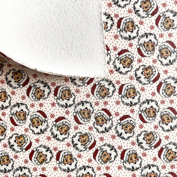 Santa Claus Snowflake Printed Leather