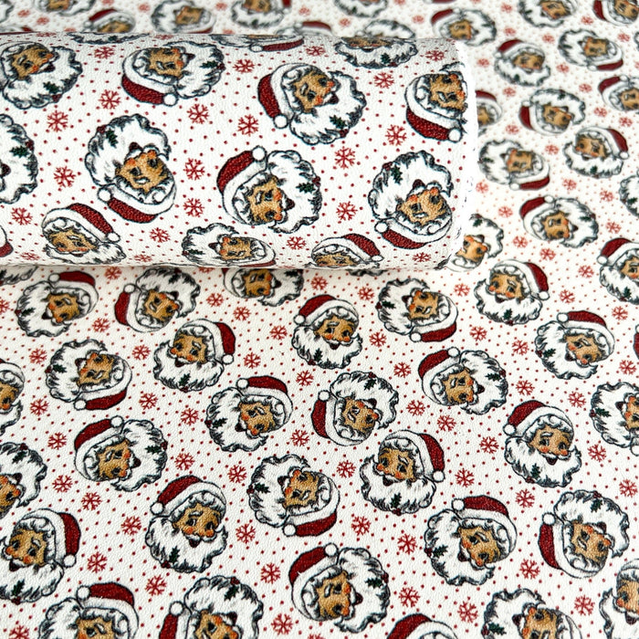 Santa Claus Snowflake Printed Leather