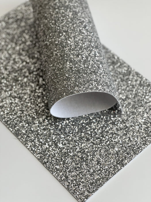 Silver Glitter Fabric