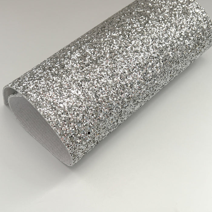 Silver Glitter Fabric