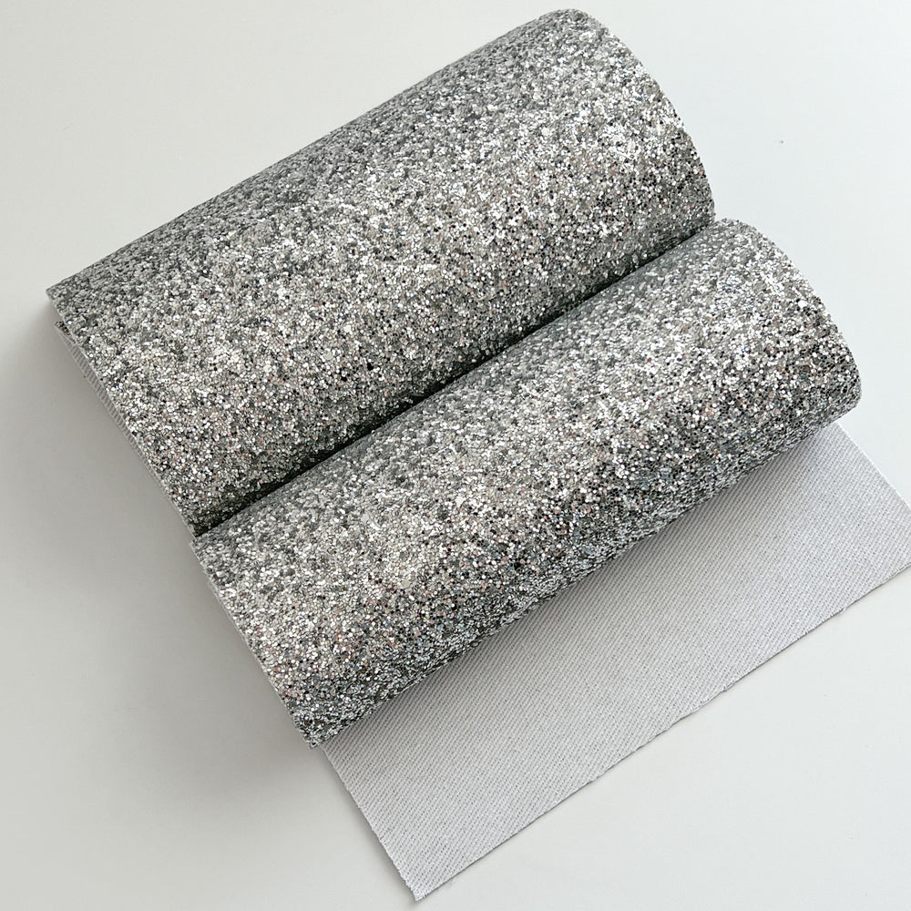 Silver Glitter Fabric