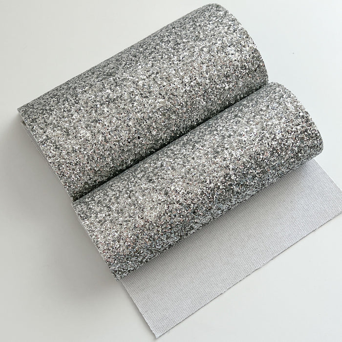 Silver Glitter Fabric