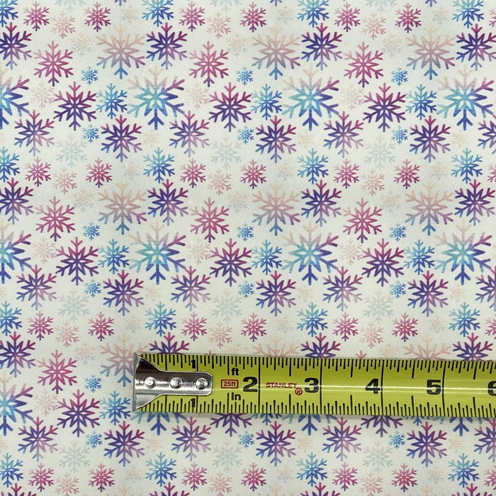 Snowflake Printed Cowhide Leather