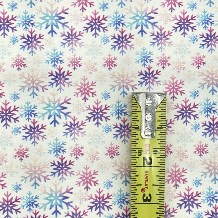 Snowflake Printed Cowhide Leather