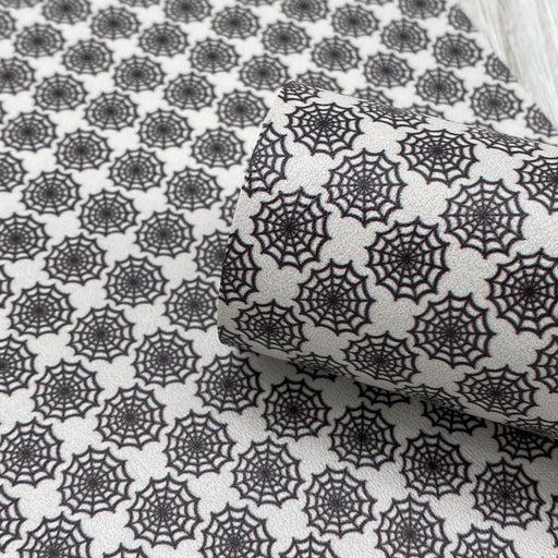 Spiderweb Printed Marine Vinyl Faux Leather