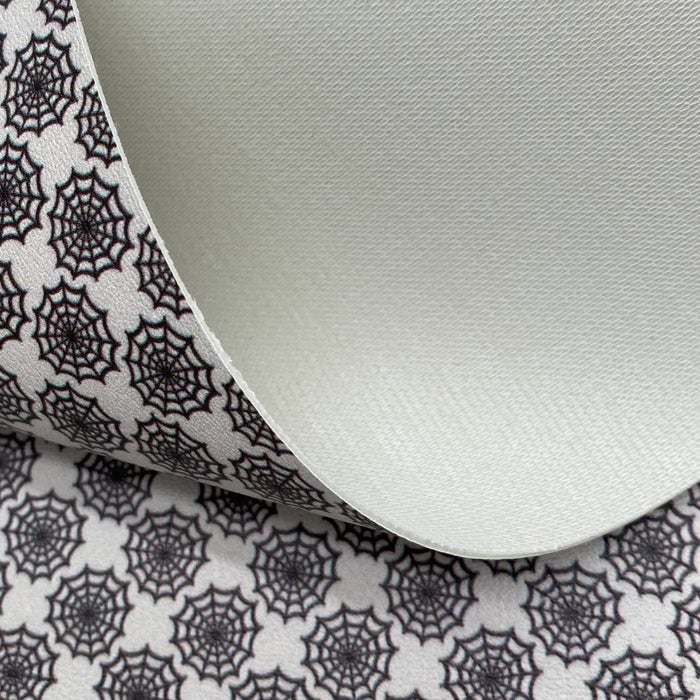Spiderweb Printed Marine Vinyl Faux Leather