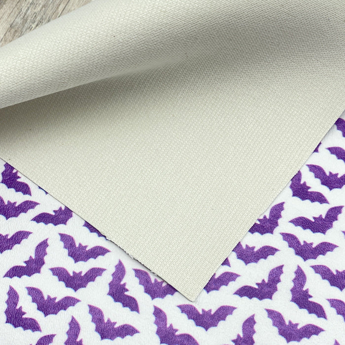 Bat printed marine vinyl faux leather