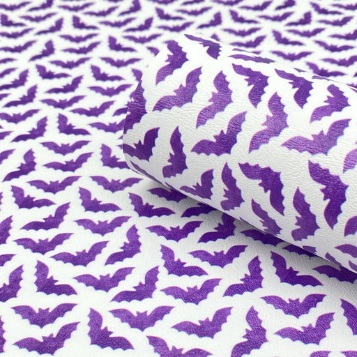 Bat printed marine vinyl faux leather