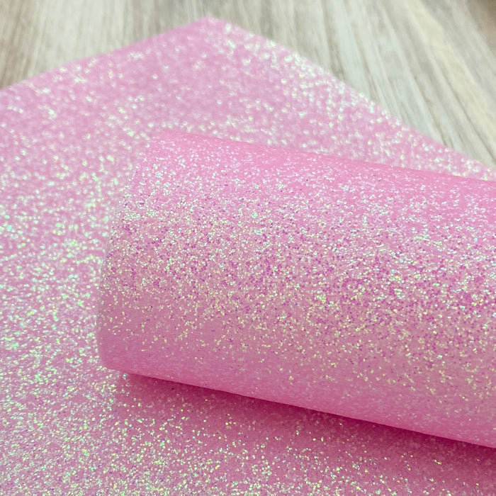 Strawberry Pink Glitter Fabric Sheet
