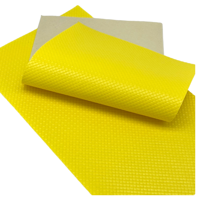 Embossed Faux Leather Sheet - Sunshine Yellow
