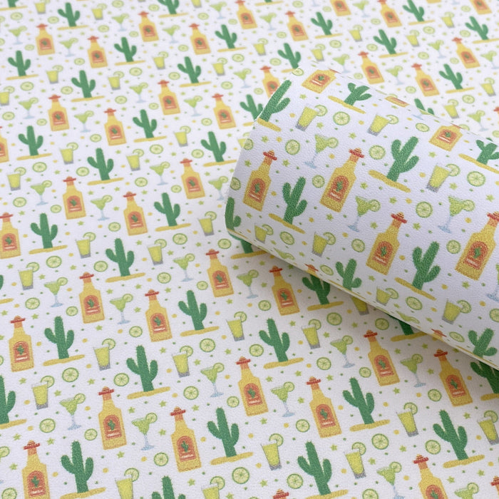 Printed cowhide leather
