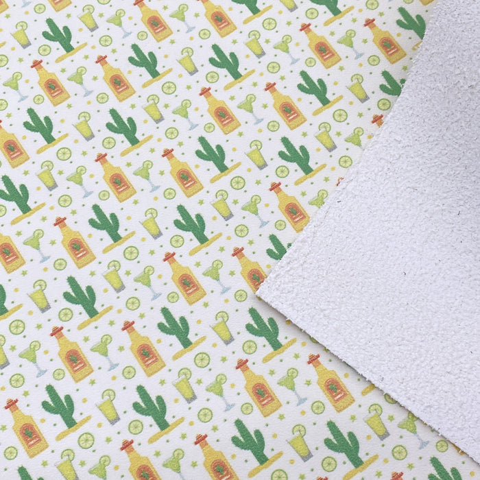 Printed cowhide leather