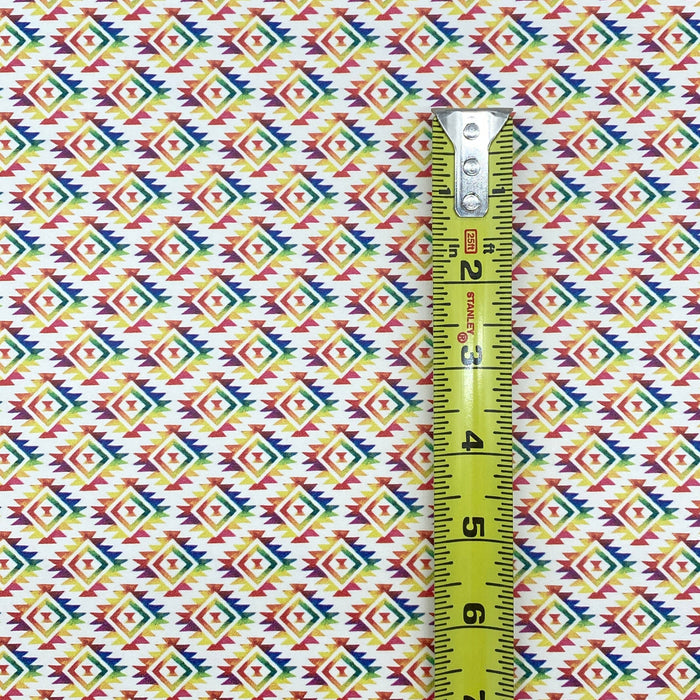 Tie-Dye Aztec Printed Leather