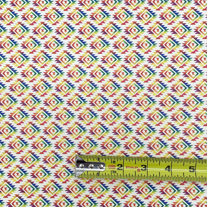 Tie-Dye Aztec Printed Leather